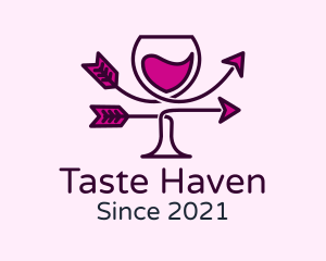 Wine Glass Arrow logo design