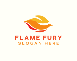 Phoenix Bird Flame logo design