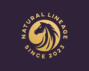 Golden Stallion Horse logo