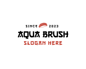 Sushi Bar Wordmark logo design