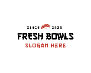 Sushi Bar Wordmark logo design