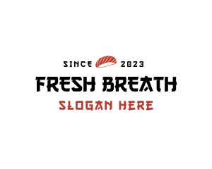 Sushi Bar Wordmark logo design