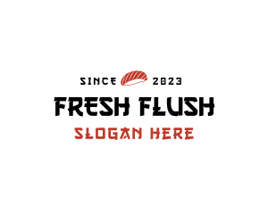 Sushi Bar Wordmark logo design