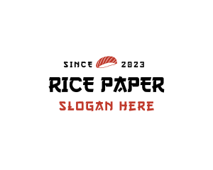 Sushi Bar Wordmark logo design