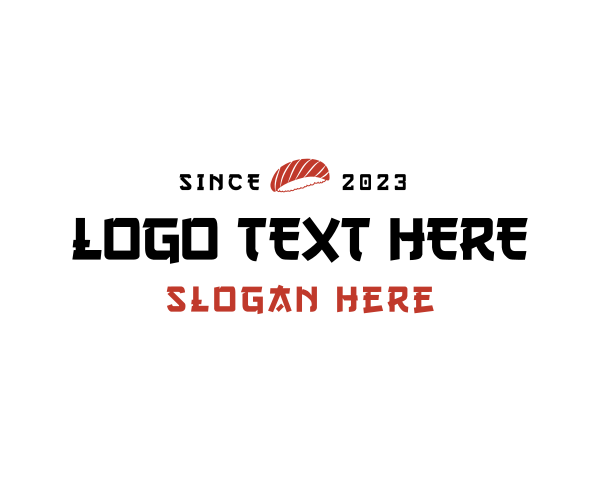 Sushi Bar Wordmark logo