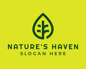 Green Leaf Nature logo design