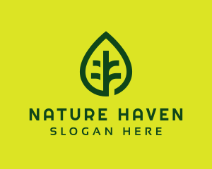 Green Leaf Nature logo design