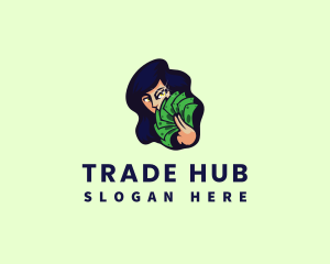 Cash Woman Money logo design