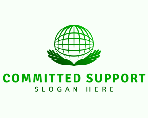 Global Support Hand logo design