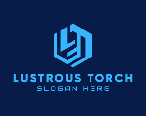 Hexagon Tech Letter L logo design