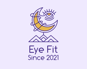 Psychic Eye Moon logo design