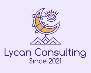 Psychic Eye Moon logo design