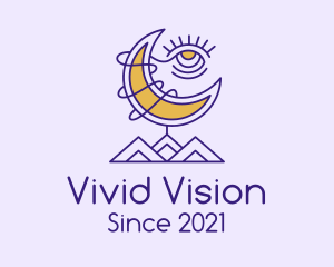 Psychic Eye Moon logo design