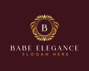 Luxury Floral Wreath logo design