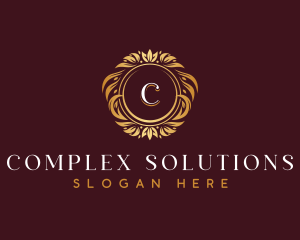 Luxury Floral Wreath logo design