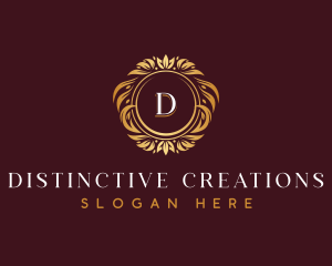 Luxury Floral Wreath logo design