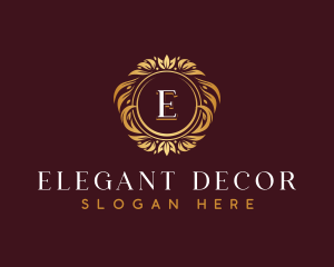 Luxury Floral Wreath logo design