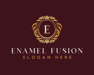 Luxury Floral Wreath logo design