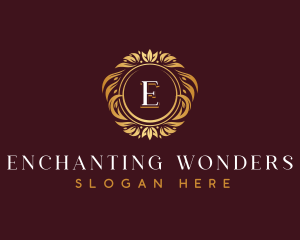 Luxury Floral Wreath logo design