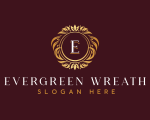 Luxury Floral Wreath logo design