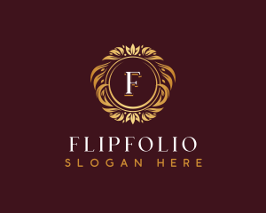 Luxury Floral Wreath logo design