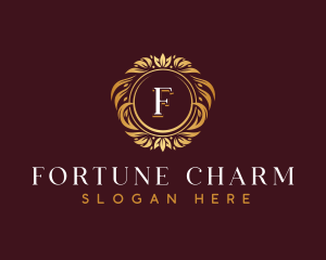 Luxury Floral Wreath logo design