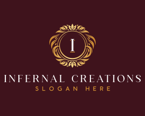 Luxury Floral Wreath logo design