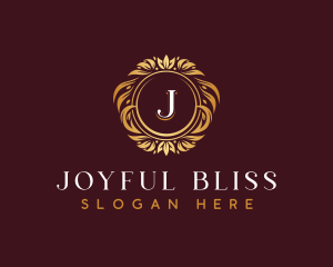 Luxury Floral Wreath logo design