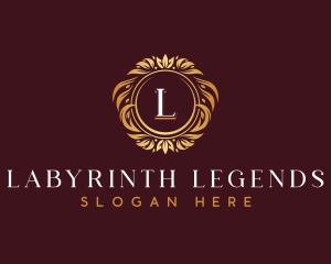 Luxury Floral Wreath logo design