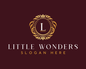 Luxury Floral Wreath logo design