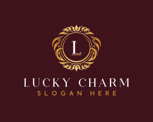 Luxury Floral Wreath logo design