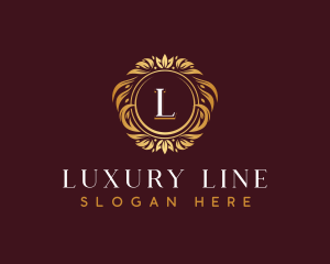 Luxury Floral Wreath logo design