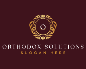 Luxury Floral Wreath logo design