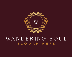 Luxury Floral Wreath logo design