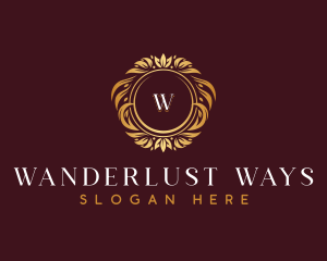 Luxury Floral Wreath logo design