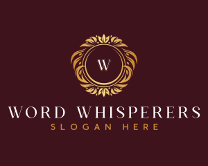 Luxury Floral Wreath logo design