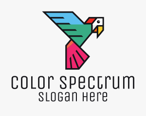 Geometric Colorful Parrot  logo design