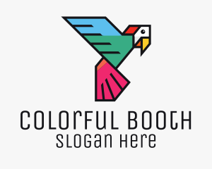 Geometric Colorful Parrot  logo design