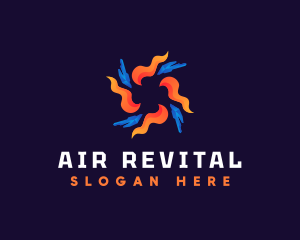 Hot Cold Air Exhaust logo design