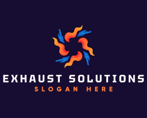 Hot Cold Air Exhaust logo design