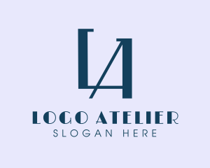 Minimalist Letter LA Monogram logo
