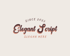 Fancy Retro Script logo design