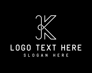 Minimalist Brand Monoline Letter K logo