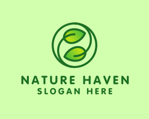 Organic Leaves Nature logo design