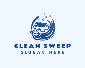 Mop House Cleaning logo design