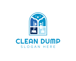 Cleaning Tools Window logo design