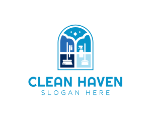 Cleaning Tools Window logo design