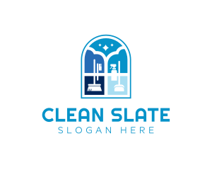 Cleaning Tools Window logo design