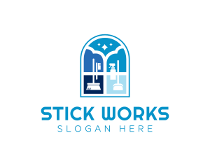 Cleaning Tools Window logo design