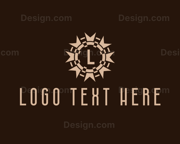 Tribal Gothic Sun Logo